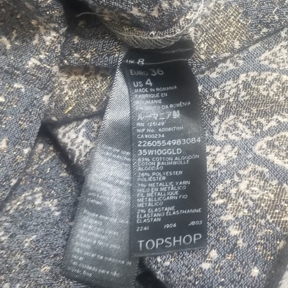 🎉Host Pick 🎉TOP SHOP Snake Skin Gold Metallic Dress size 4 - Picture 7 of 8